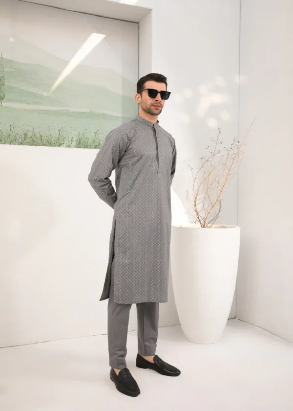 Light Gray Panjabi - Image 3