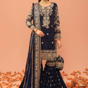 SANEM- Navy Blue Gharara